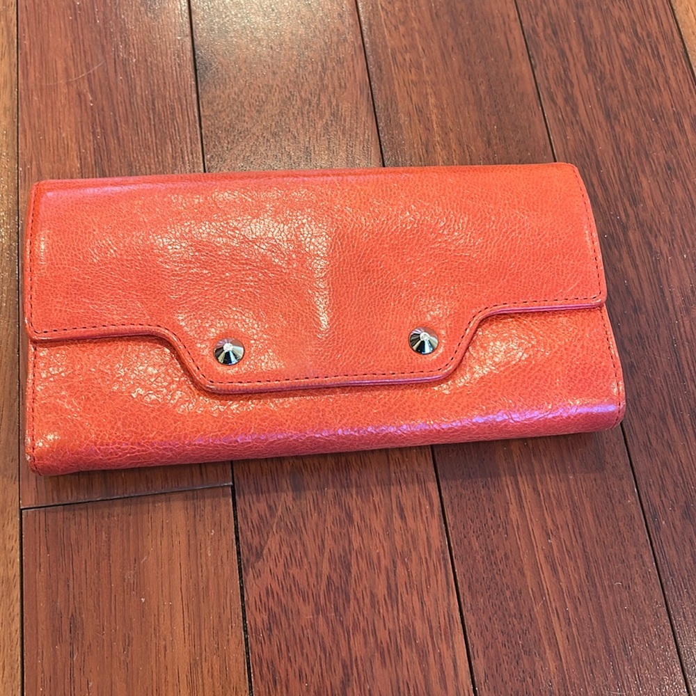 MZ Wallace New York orange wallet